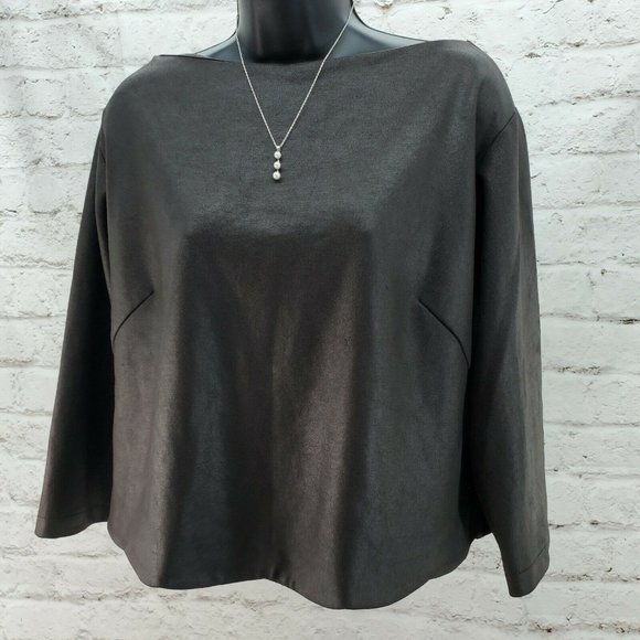 Sassia Womens Black Boat Neck Blouse Top Size 3 - Picture 3 of 15